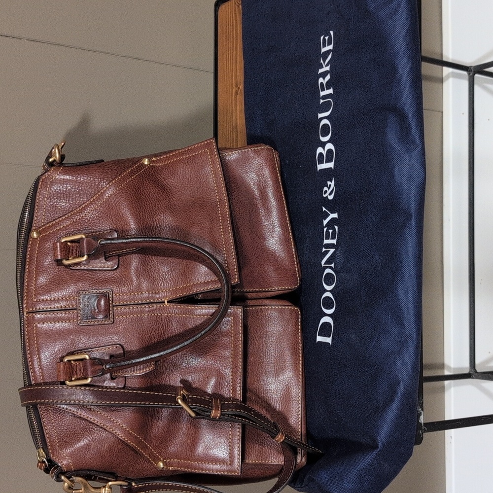 Dooney & Bourke Rich Brown Leather Large Handbag